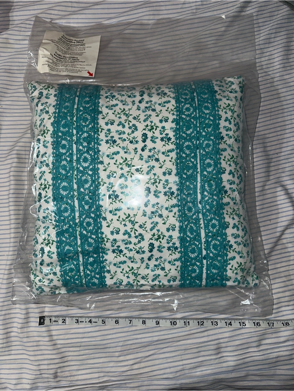 The Pioneer Woman Teal Floral Lace Accent Pillow - Home Accents